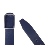 نمای رو به رو کمربند چرم ویرا رنگ سورمه ای