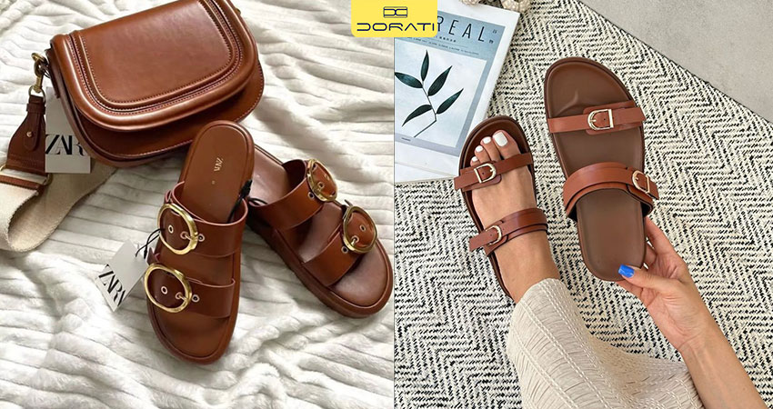 صندل‌های تخت با طراحی ساده