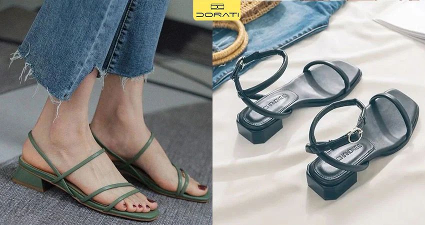 صندلهای بند نازک چندردیفه (Minimal Strappy Sandals)