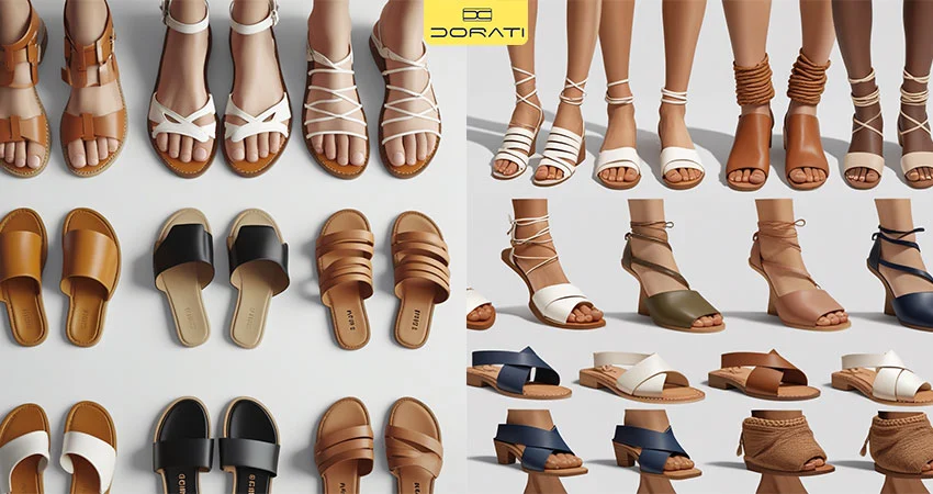 رنگهای ترند تابستان ۱۴۰۴ در صندل چرم زنانه