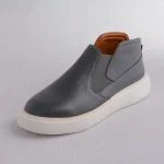 کفش زنانه چرم طبیعی مدل لورن با طراحی خاص و زیره سفید