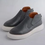 کفش راحتی بدون بند زنانه از چرم گاوی با زیره PU