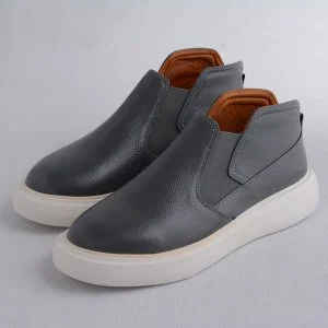 کفش راحتی بدون بند زنانه از چرم گاوی با زیره PU