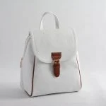 کوله پشتی چرم زنانه ماریا سفید