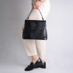 کیف دوشی چرم زنانه توسکا