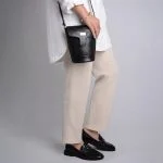 کیف استوانه ای مدرن چرم