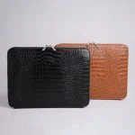 کیف چرم طبیعی گاوی با طرح کروکو، انتخابی عالی برای حمل مدارک و کارت‌های اعتباری