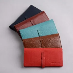 کیف پول چرم زنانه در چهار رنگ شاد