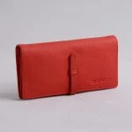 کیف پول چرم زنانه رنگ قرمز