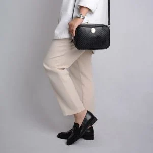 کیف چرم حصیری دراتی زنانه