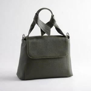 کیف فلوتر زنانه با رنگ سبز زیتونی و طراحی مدرن