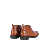 پشت نیم بوت چرم مردانه عسلی ساده دراتی