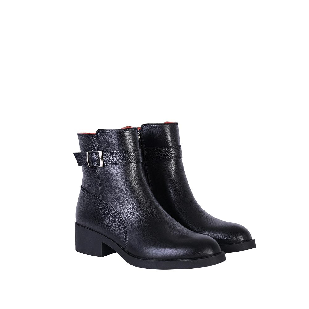 جفت بوت چرم زنانه سگک دار چرم طبیعی دراتی