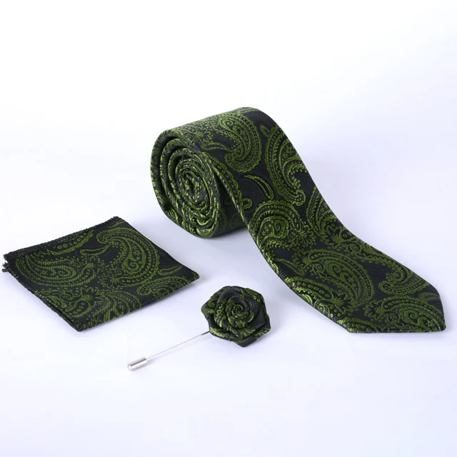 1271 ست پوشت و رزت و کراوات سبز مردانه