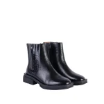 بوت زنانه چرم بغل سنگی از جنس کروکو و چرم طبیعی گاوی