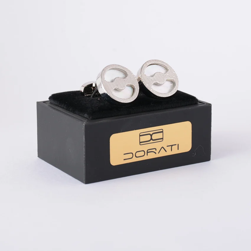 dokme-sar-dast-dorati-nexor دکمه سر دست سفید نقره ای