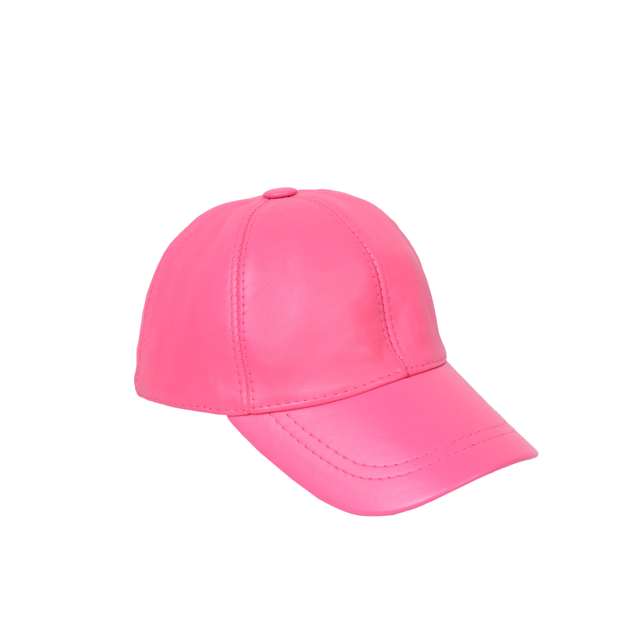 hat03 کلاه صورتی چرم دراتی