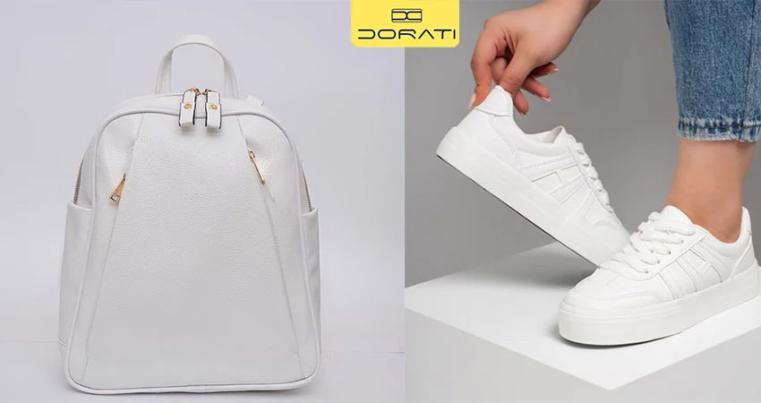 کفش راحتی سفید + کوله سبک اسپرت سفید