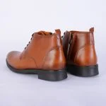 پشت نیم بوت چرم عسلی مردانه