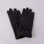 دستکش چرم زنانه مشکی دراتی