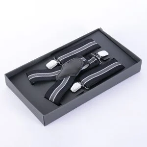 ساسبند مشکی طوسی با قفل طلایی