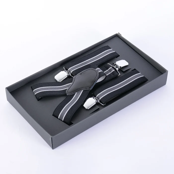 ساسبند-03 ساسبند مشکی طوسی با قفل طلایی