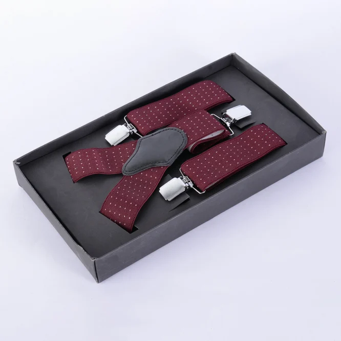 ساسبند-07 ساسبند مردانه زرشکی خال دار دراتی