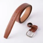 کمربند چرم مردانه قهوه ای