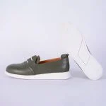 زیره کفش کالج چرم زنانه سبز ارتشی