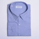 پیراهن مردانه آبی فلورا