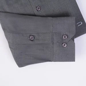 آستین پیراهن مردانه رسمی ذغالی و طوسی