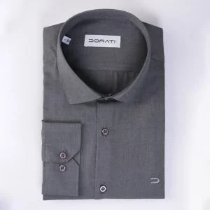 پیراهن رسمی ساده ذغالی