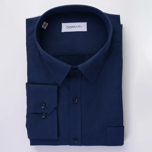 پیراهن-مردانه-فلورا-سورمه-ای--02 پیراهن سورمه ای تابستانه مناسب برای استایل کلاسیک و رسمی