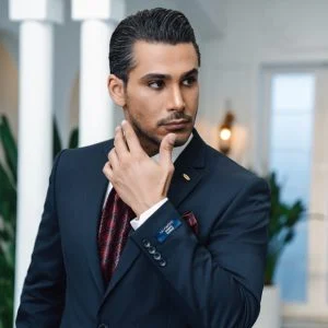 کت و شلوار دامادی مشکی مردانه دراتی