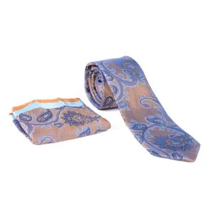 ست کراوات و پوشت مردانه با طرح ترمه مناسب برای استایل های رسمی و کاری