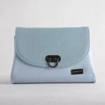 کیف آبی چرم کارنزا