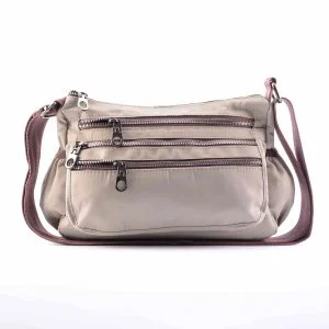 کیف برزنتی چرم سه زیپ