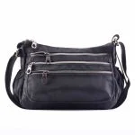 کیف مشکی برزنتی چرم