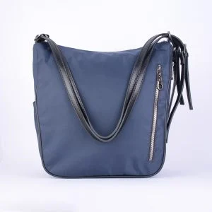 کیف برزنتی چرم سورمه ای مناسب برای دانشگاه