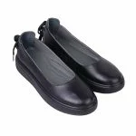 کفش چرم طبیعی دخترانه مشکی