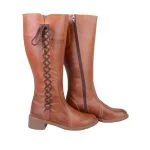 جفا بوت بلند چرم دراتی