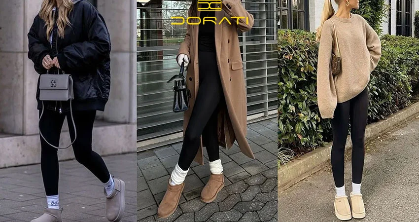 شلوار چرم و نیم بوت