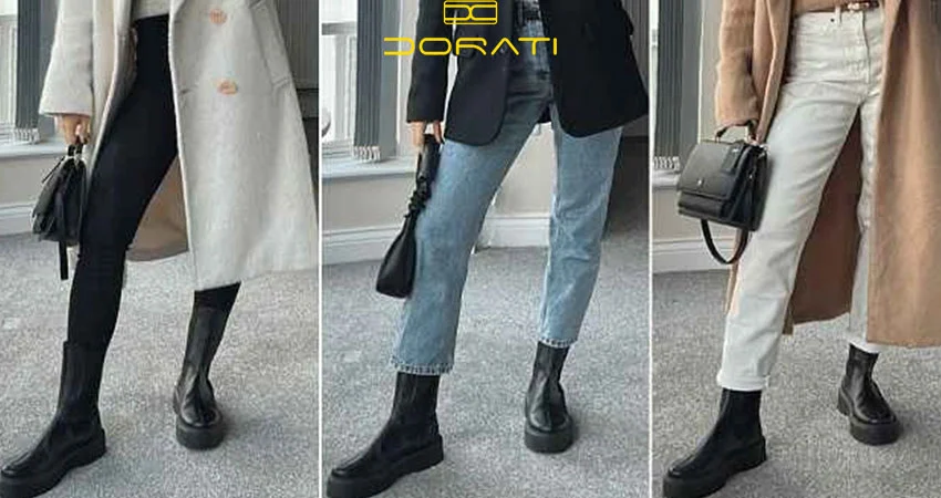 شلوار جین و نیم بوت