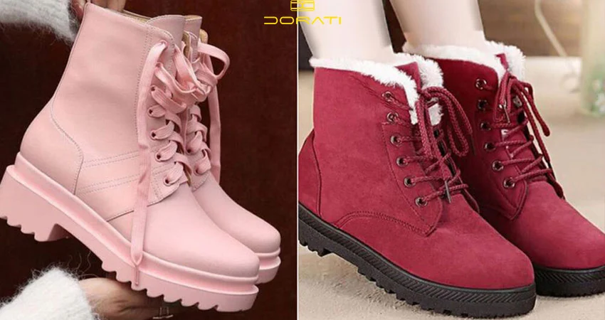 نیم بوت رنگی و طرح دار