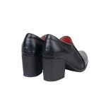 پاشنه طبی کفش چرم زنانه مشکی