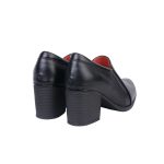 پاشنه طبی کفش چرم زنانه مشکی