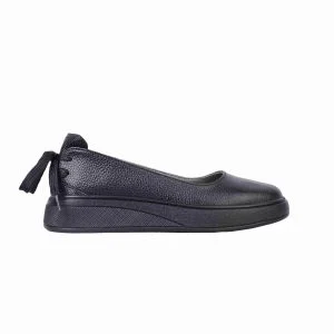 کفش تابستانه چرم طبیعی مشکی