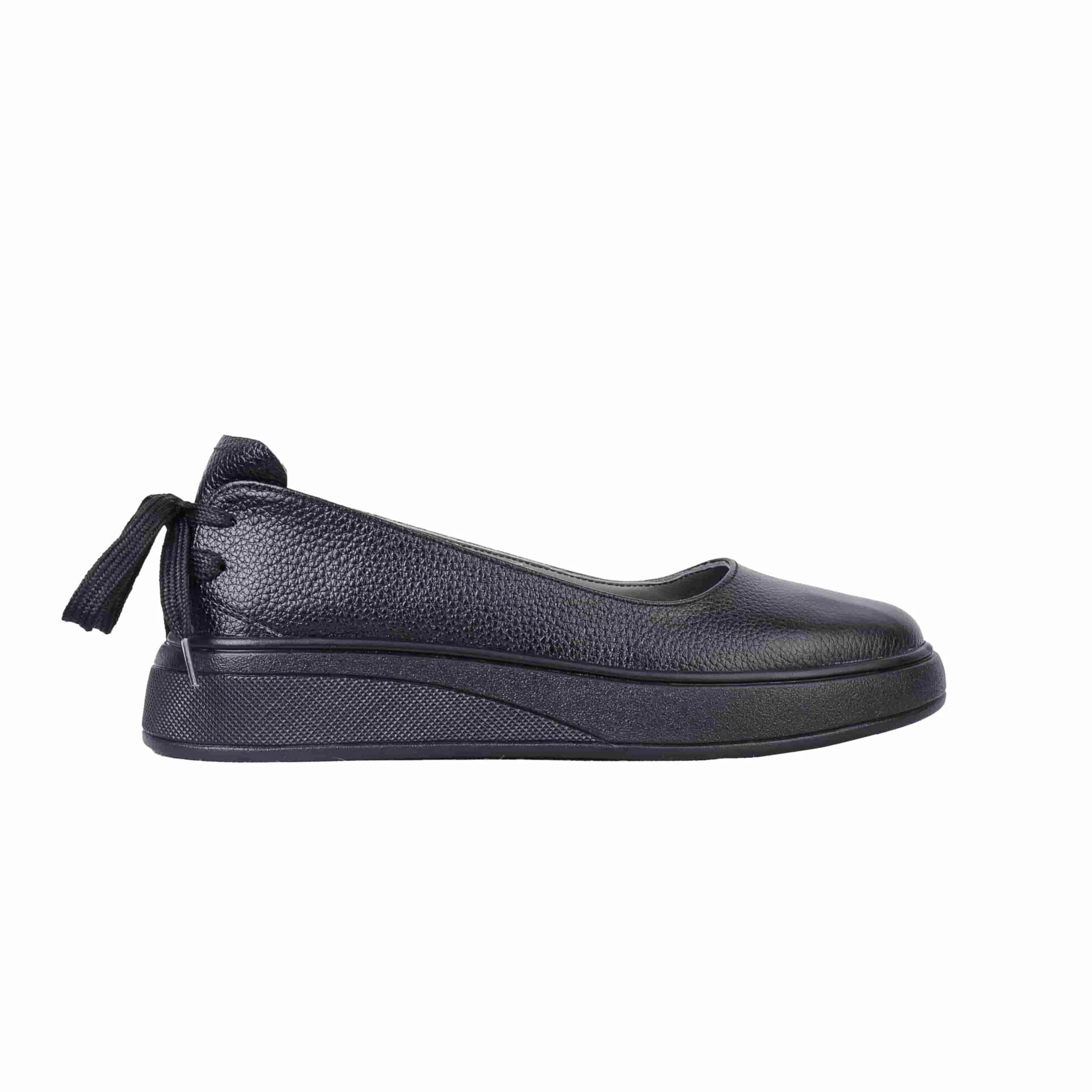 کفش چرم زنانه 205-01 کفش تابستانه چرم طبیعی مشکی