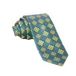 ست کراوات و پوشت دراتی سبز و زرد