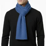 تن پوش شال گردن آبی کاربنی ساده